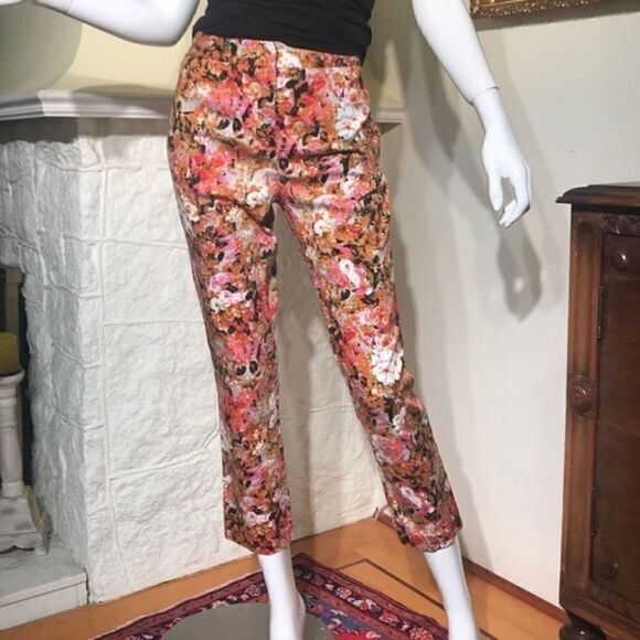 Line-a Domani Floral Print Skinny Ankle Pants - Picture 2 of 11